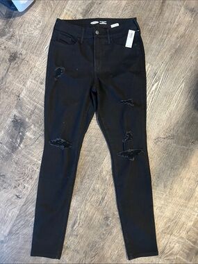 Black Distressed Skinny Jeans
